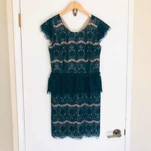 Maeve Anthropologie peplum lace dress size M